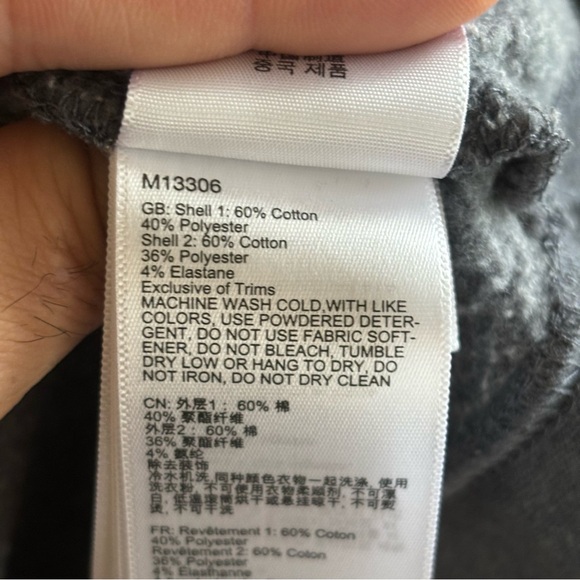 Marmot Blue Gray Cotton Blend Graphic Crewneck Pullover Sweater Mens M *NOTE - Picture 7 of 10